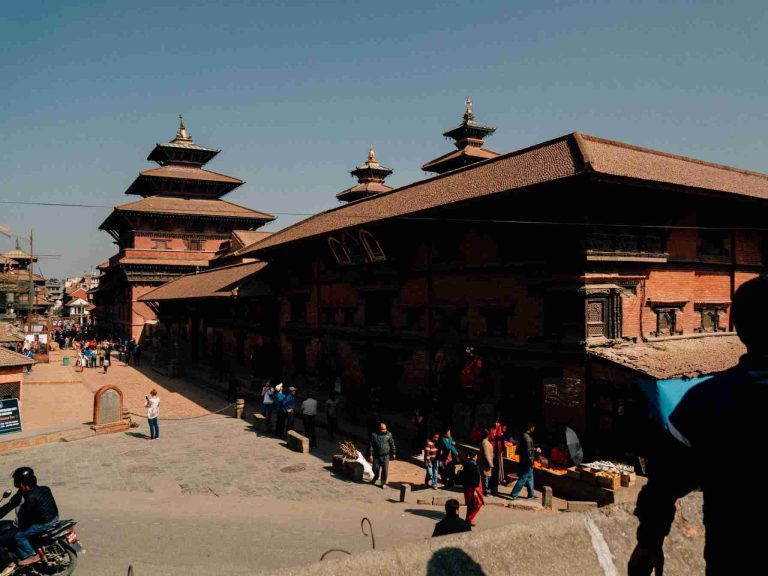 Traditional Nepalese building with tiered roofs, a top spot among the best places to visit in Kathmandu.