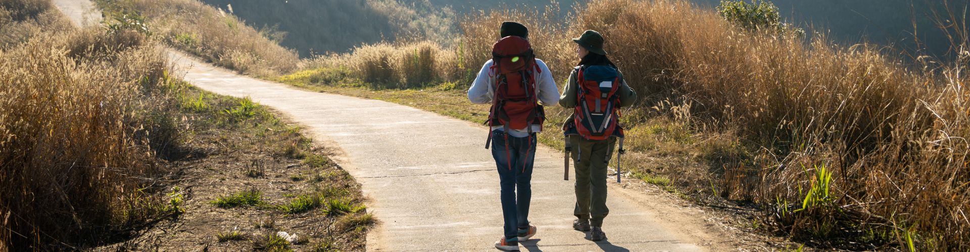 travellers hiking in kathmandu