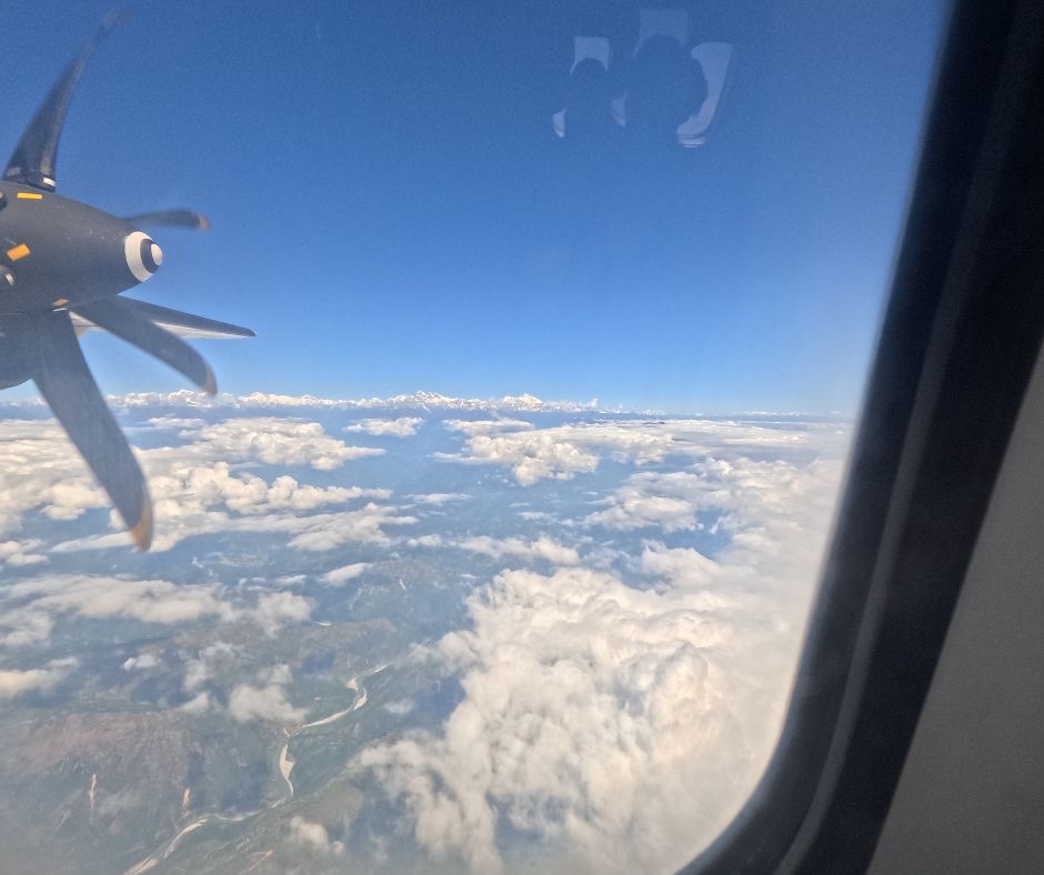 view from manthali flight