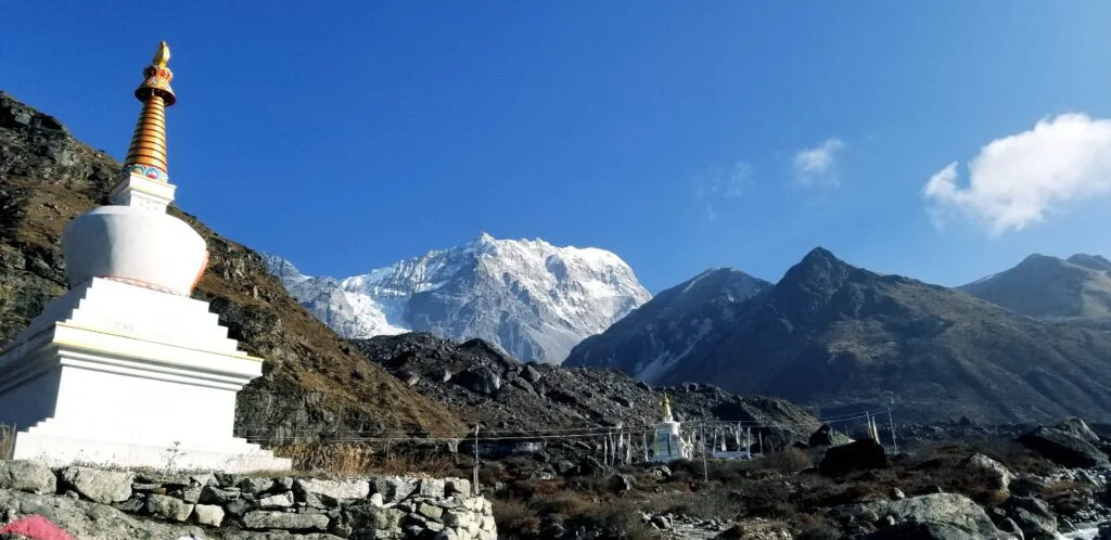 View from Langtang Valley to Kyanjin Gompa