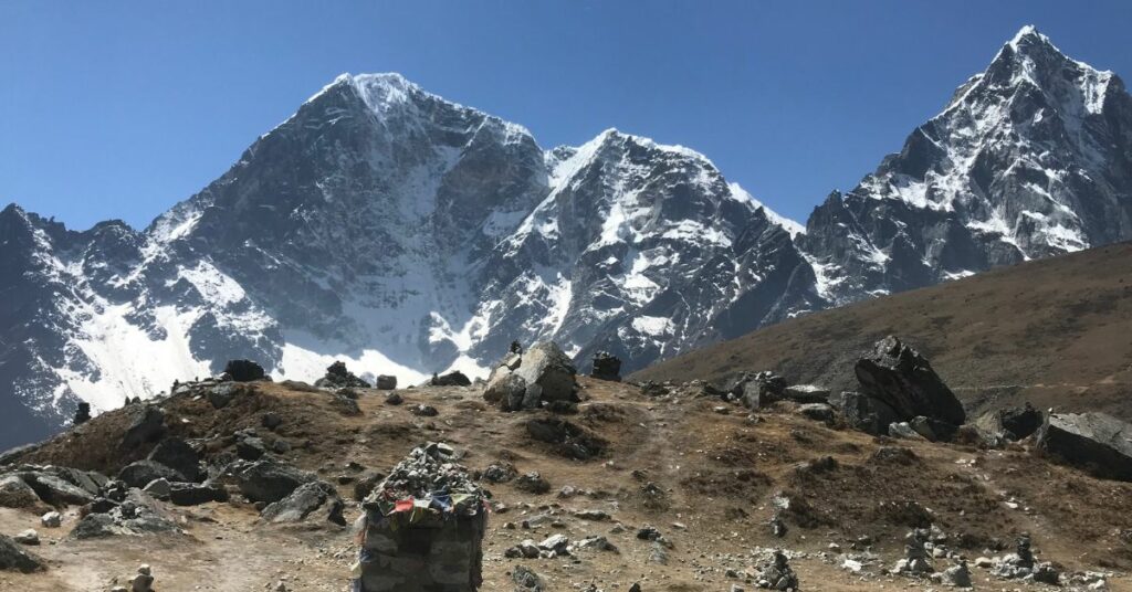 view from three pass trek