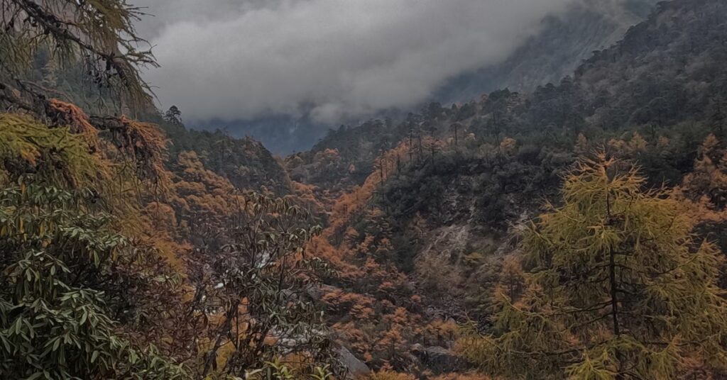 clear spring weather during kanchenjunga trek