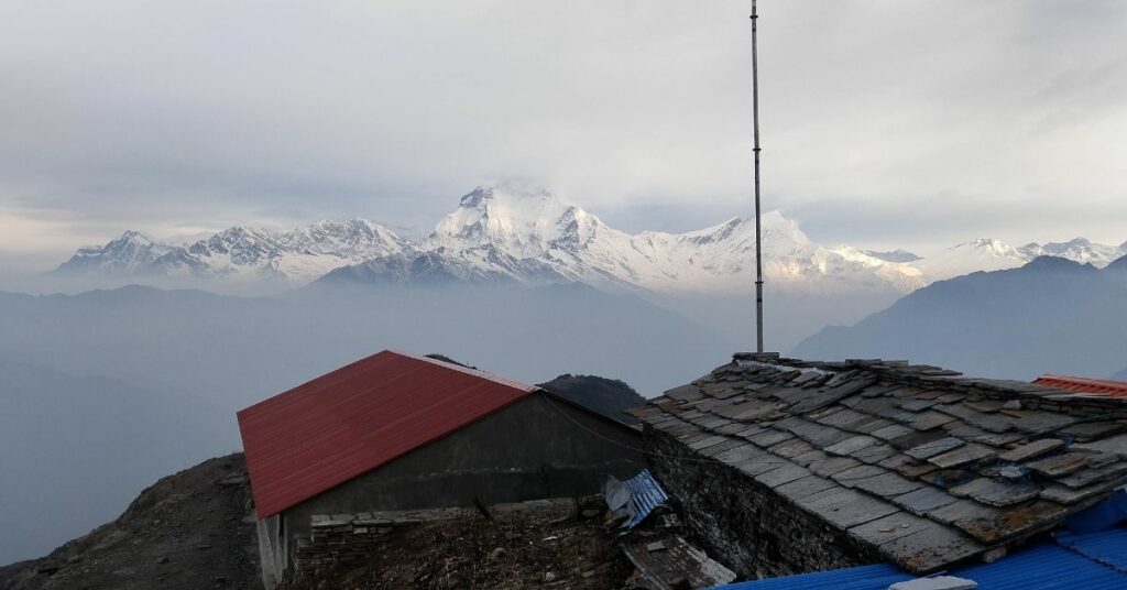 view from khopra trek