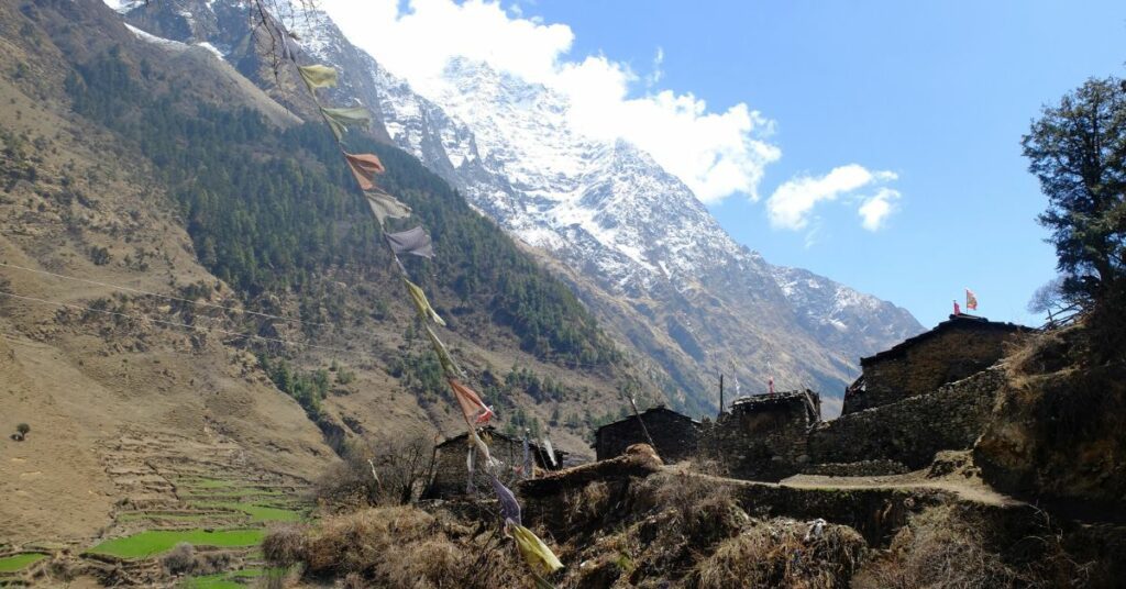 scenery view at manaslu circuit