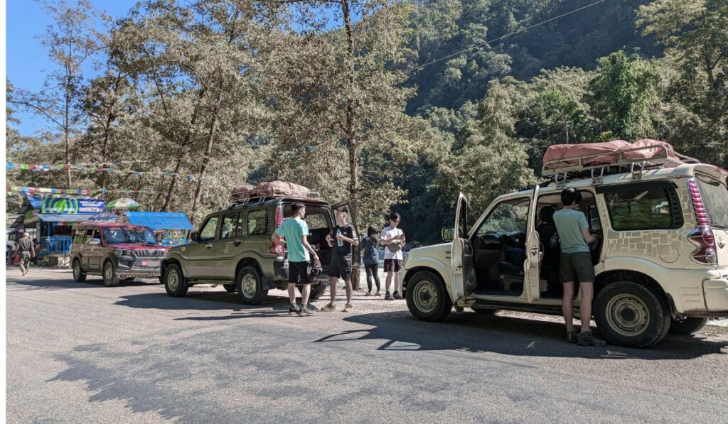 Convoy of jeeps en route to ABC