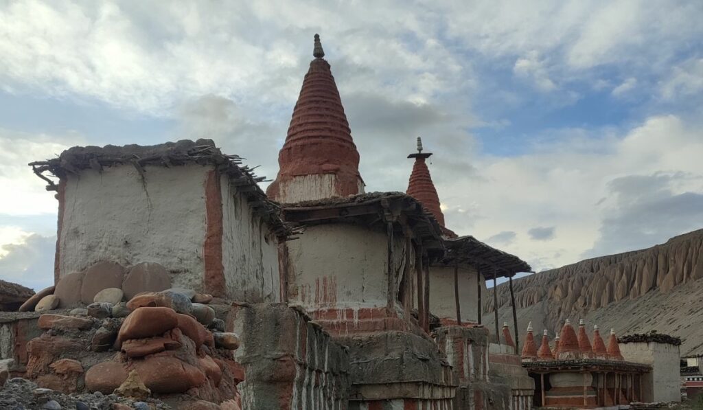 ancient building during upper mustang trek