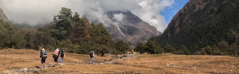 challenging mountain ascent on nepal trekking route