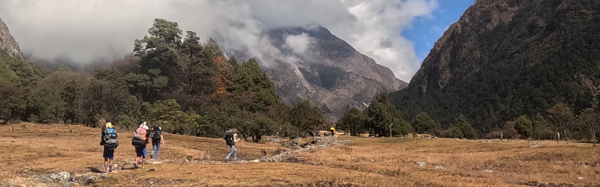 challenging mountain ascent on nepal trekking route