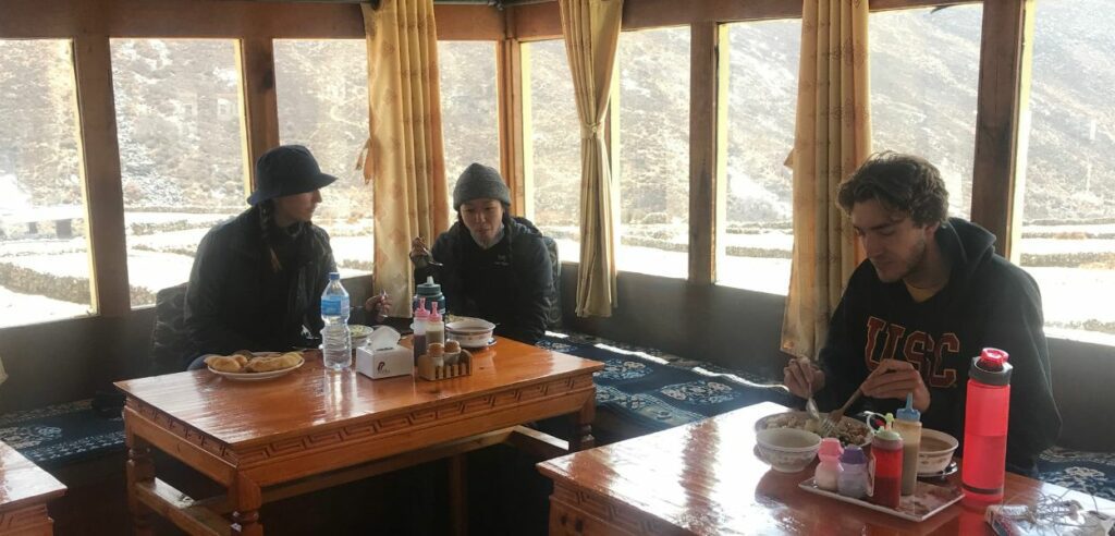 comfortable tea house meals for EBC trekkers.