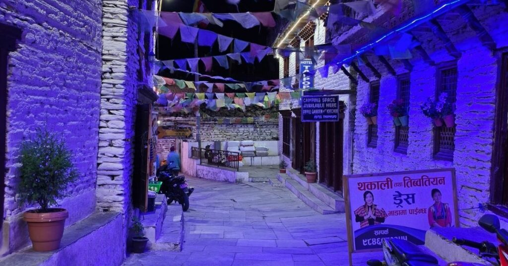 Local hotel and Thakali restaurant in Mustang