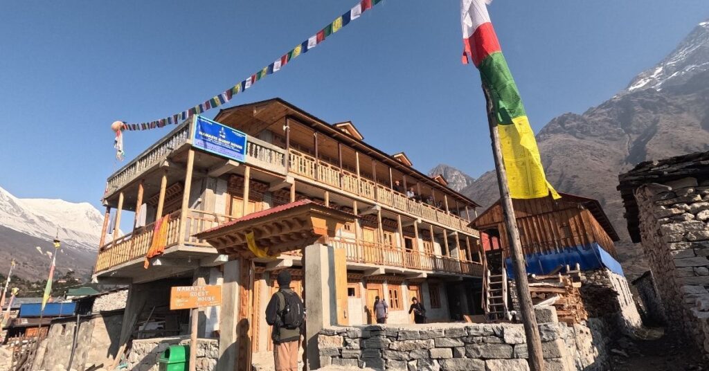 Mountain lodge on luxury trekking route