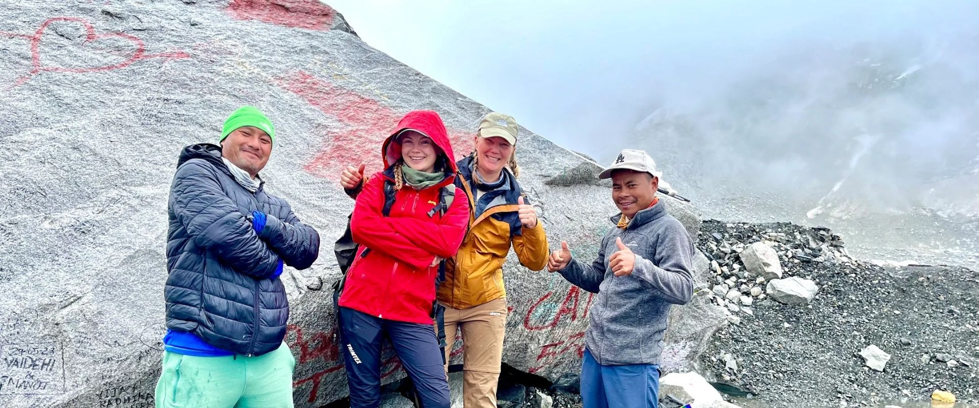 join ebc group trek package with mountain routes