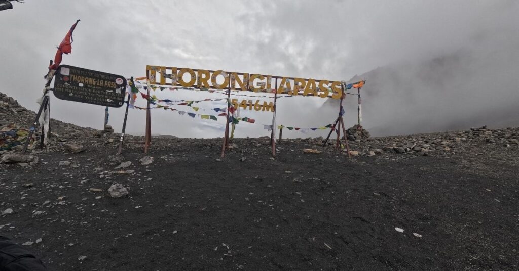 Thorong La Pass summit on Annapurna Circuit trek