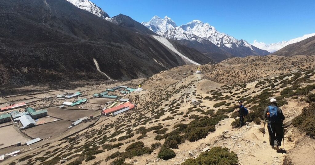 Khumjung Village surrounded by green forests within Sagarmatha National Park