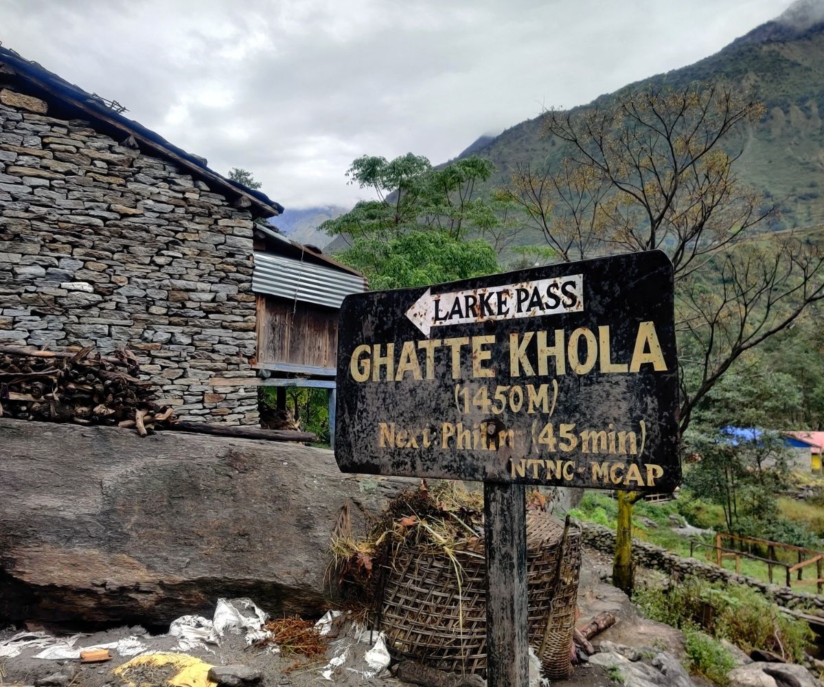 Passing Ghatte Khola on the way to Philim, a scenic stop on Day 3 from Jagat to Deng