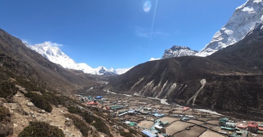 Peaceful morning scene in Khumjung Village