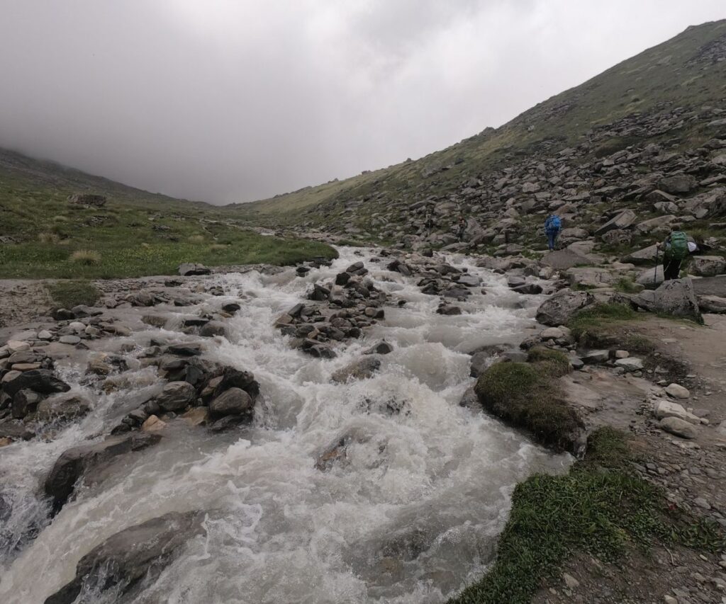 Mountain stream during Nepal travel