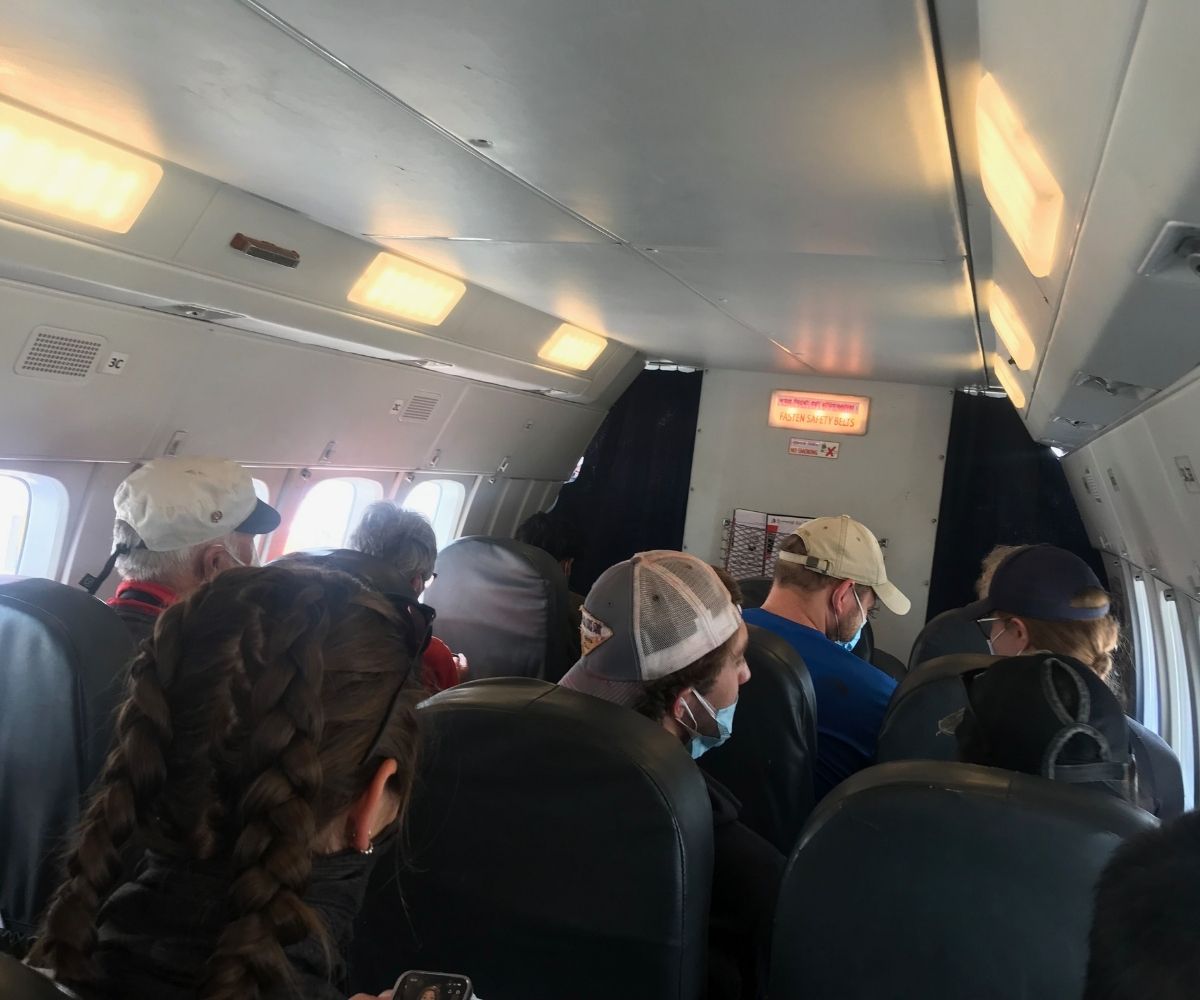 flight from Lukla marking the end of the Himalayan trek