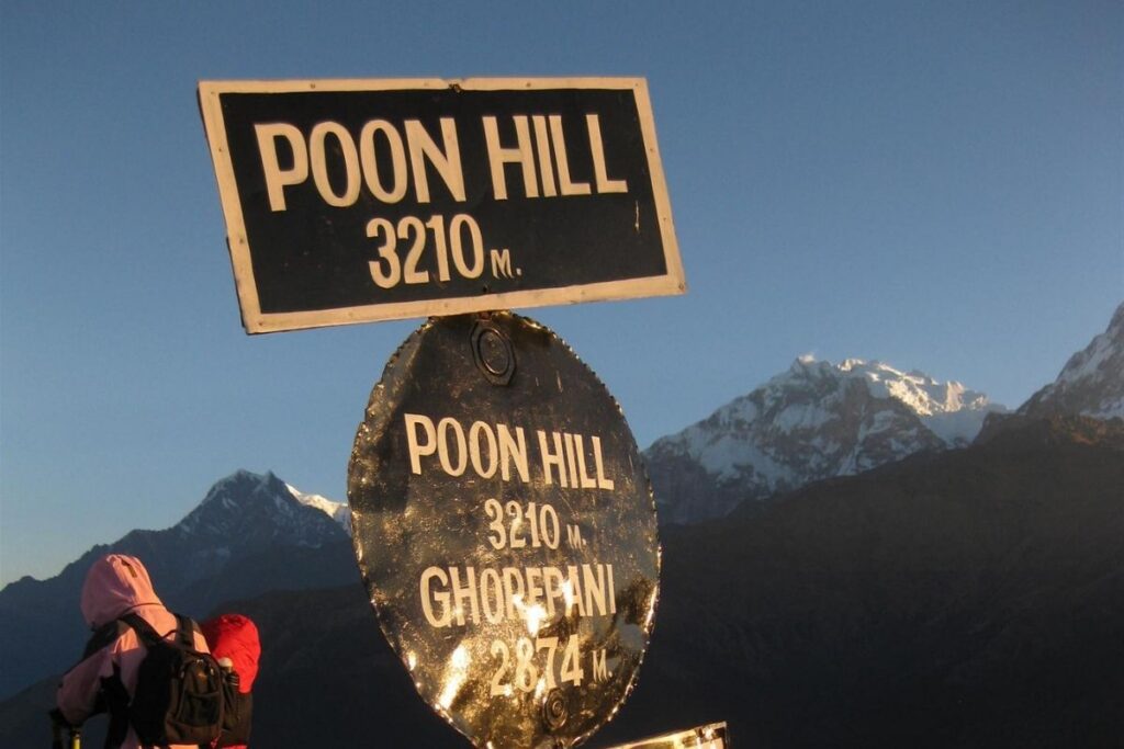 poonhill signboard in the ACAP trek