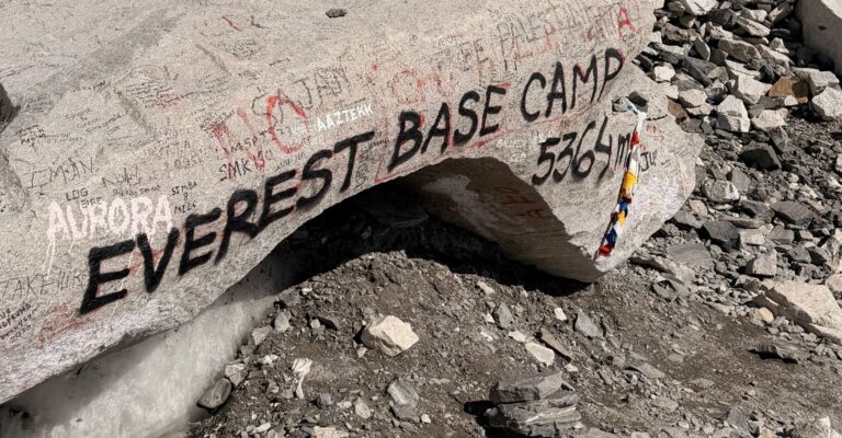 reaching top of EBC trek after 12 days trek