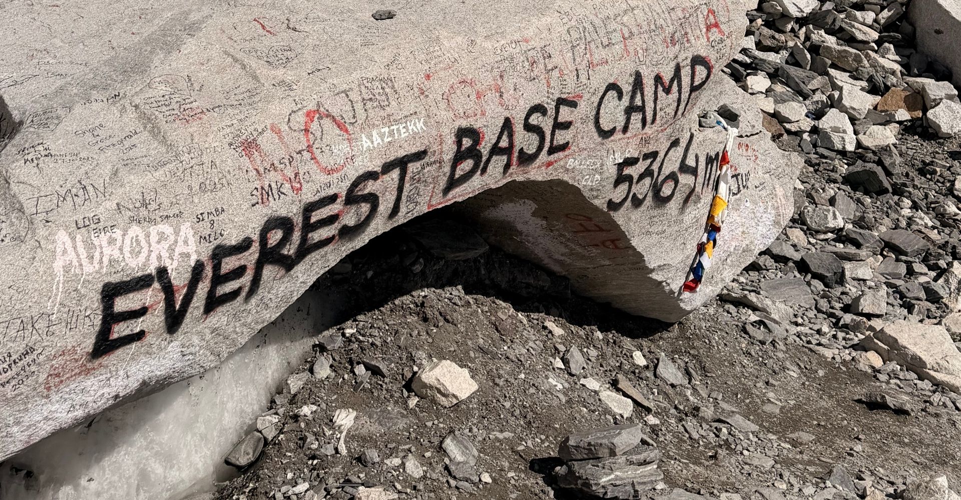 reaching top of EBC trek after 12 days trek